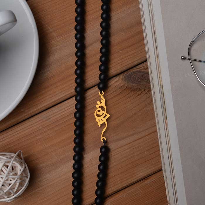 گردنبند اونیکس با طلا اسم شفق