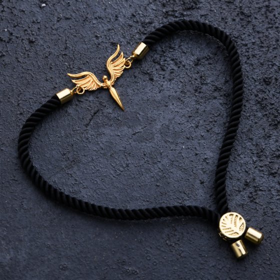 دستبند طلا با پلاک طرح فرشته