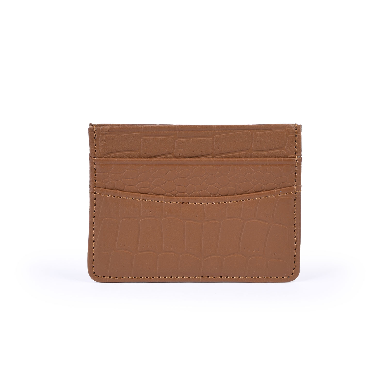 کیف کارت چرم عسلی