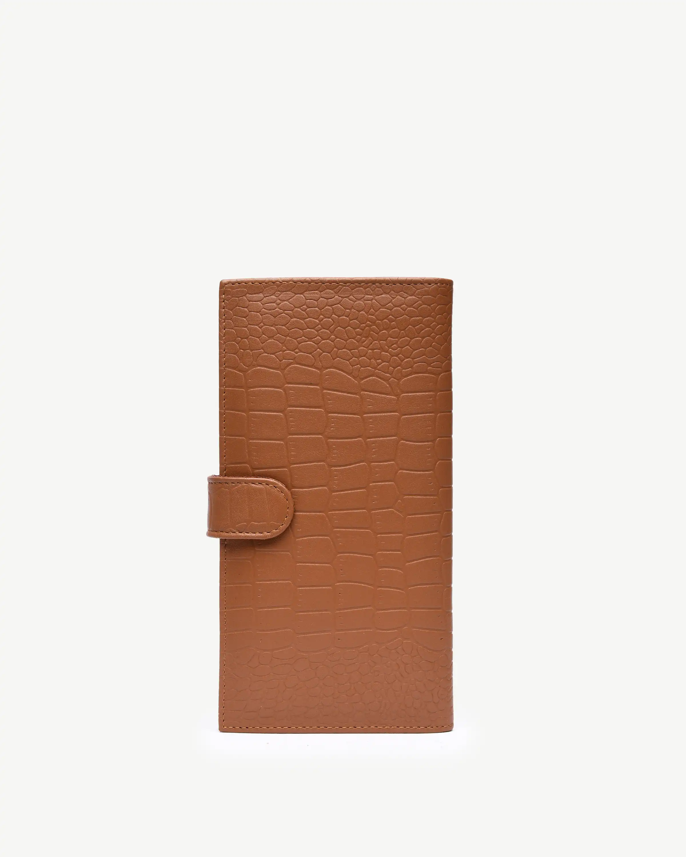 کیف موبایل چرم طبیعی عسلی کروکودیل