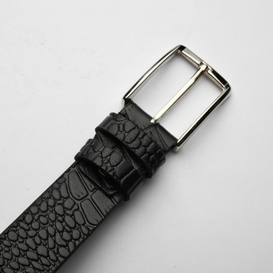 ست هدیه چرم کلاه و کمربند مشکی