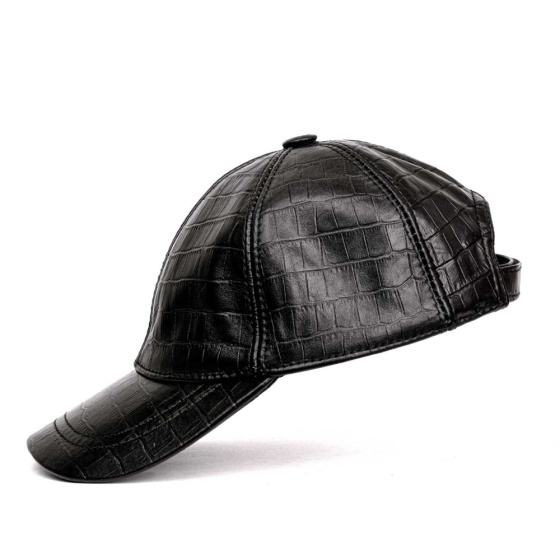 ست هدیه چرم کلاه و کمربند مشکی