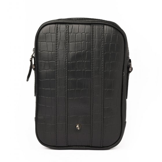 کیف کراس بادی مردانه طرح لونا چرم کروکودیلی مشکی