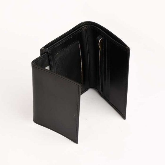 کیف پول جیبی طرح دانیال چرم مشکی ساده