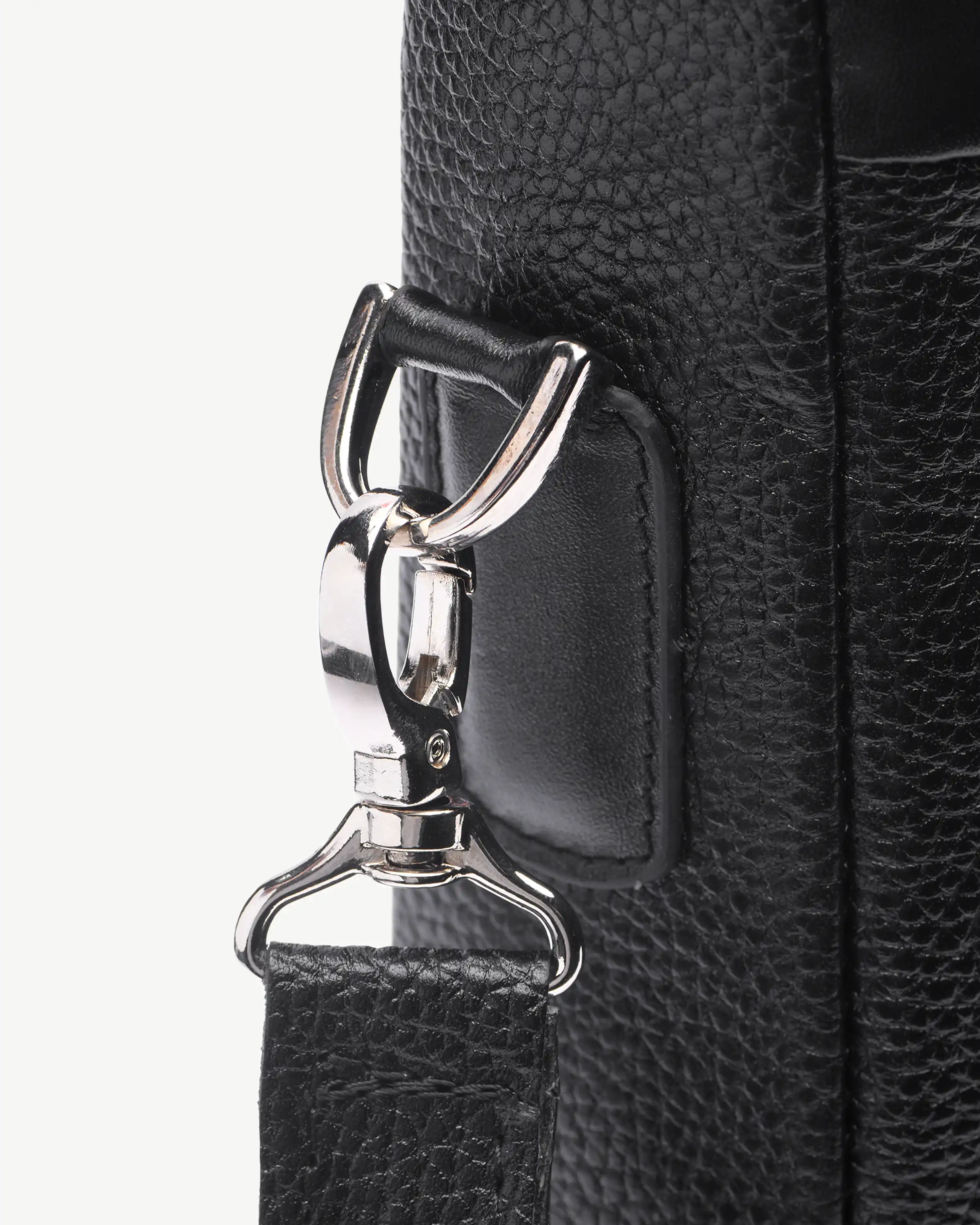 کیف اداری چرم طبیعی طرح ترلان مشکی