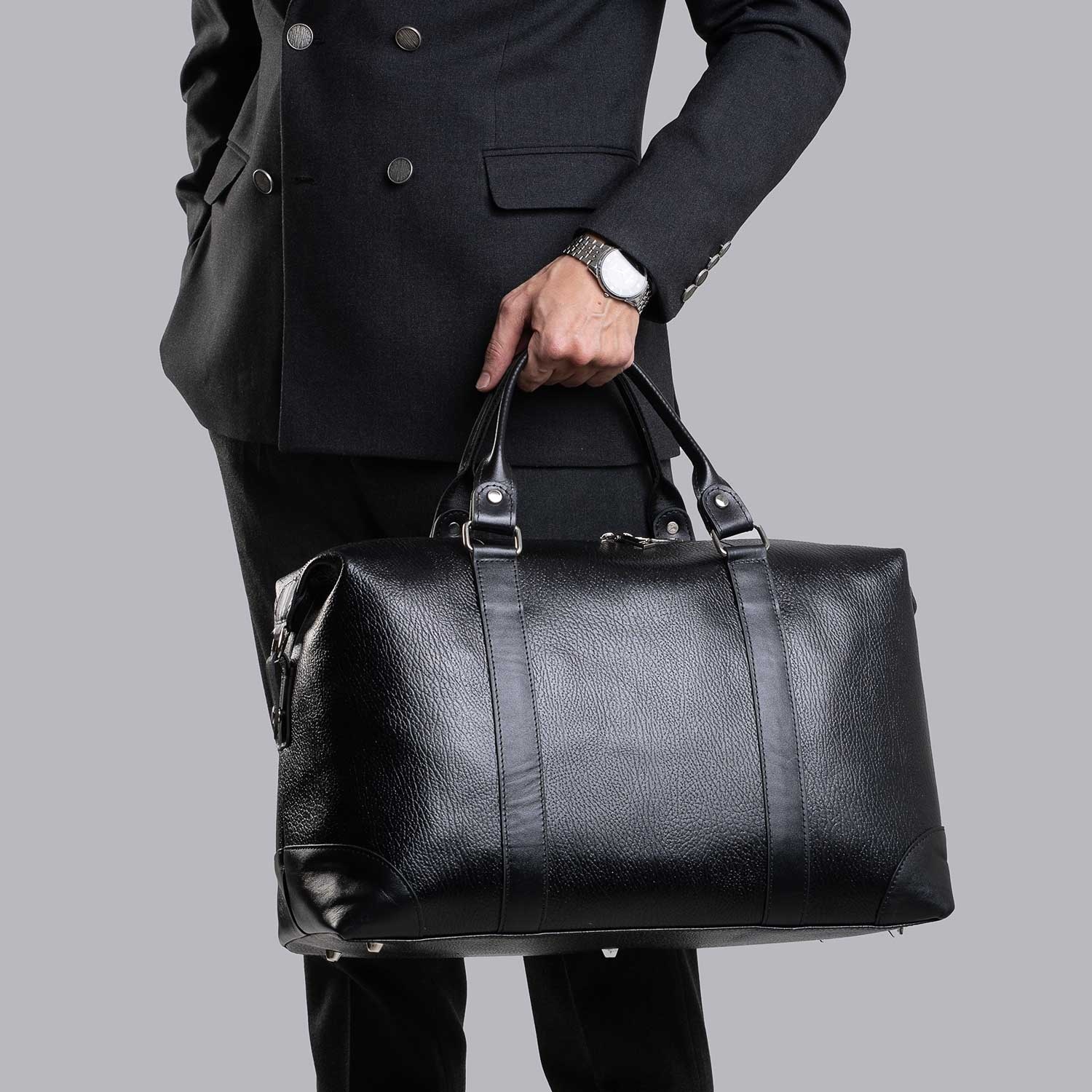 کیف مسافرتی اوساکو چرم فلوتر مشکی