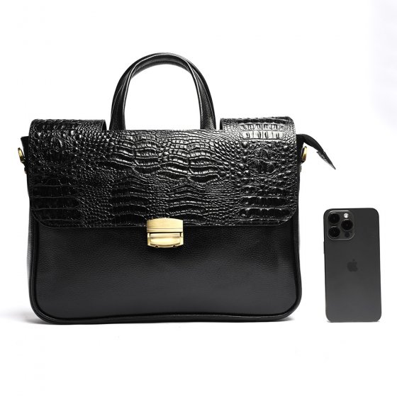 کیف دیپلمات مردانه طرح وکیلی چرم مشکی