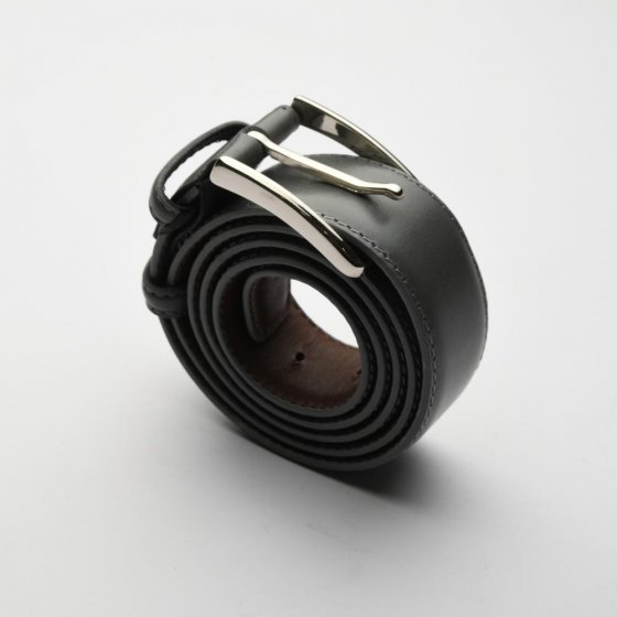 کمربند چرم مردانه پشت کراست خاکستری