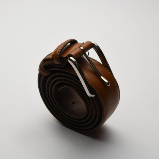 کمربند چرم مردانه پشت کراست عسلی