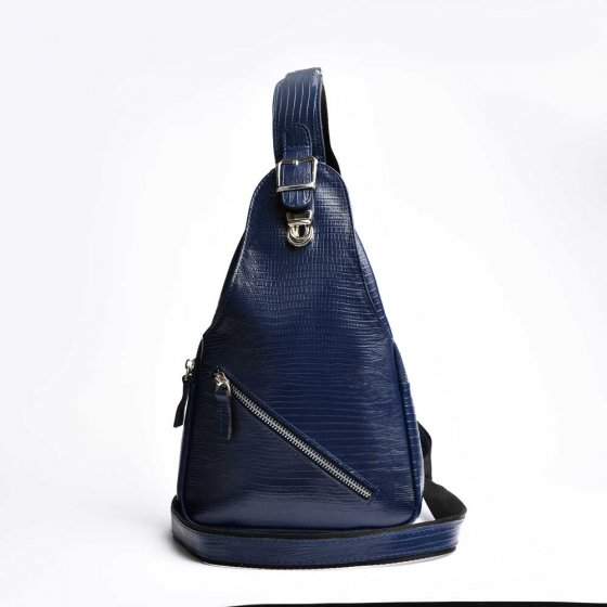 کیف دوشی ویتارا چرم سورمه ای لیزارد