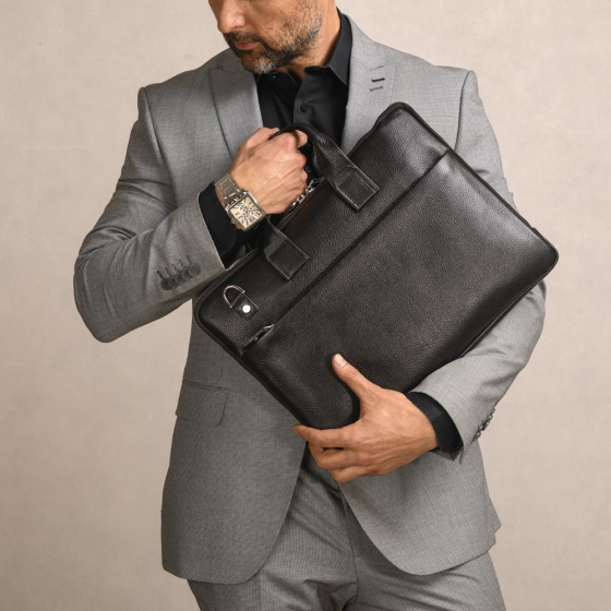 کیف اداری طرح آی تک چرم فلوتر مشکی