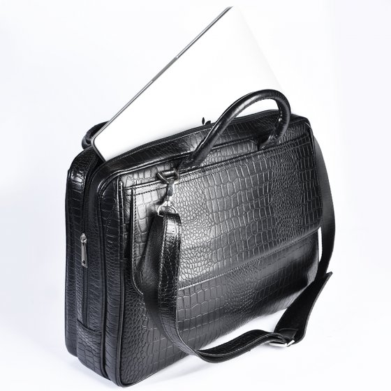 کیف اداری طرح شهیاد چرم کروکو مشکی
