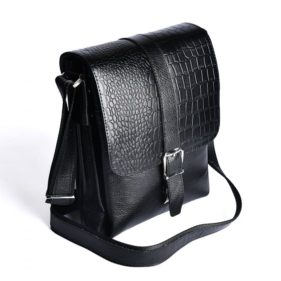 کیف کراس بادی مردانه طرح سپنتا چرم فلوتر مشکی