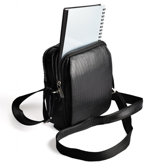 کیف کراس بادی چرم مشکی طرح مینی شروین