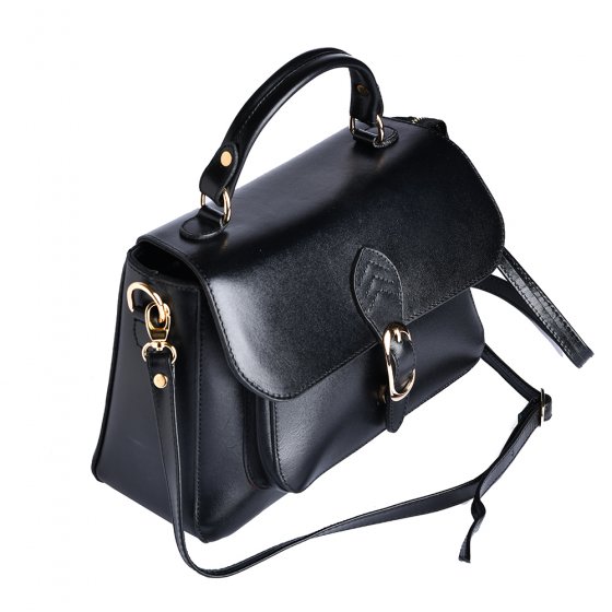 کیف مجلسی زنانه طرح نفیس چرم ساده مشکی