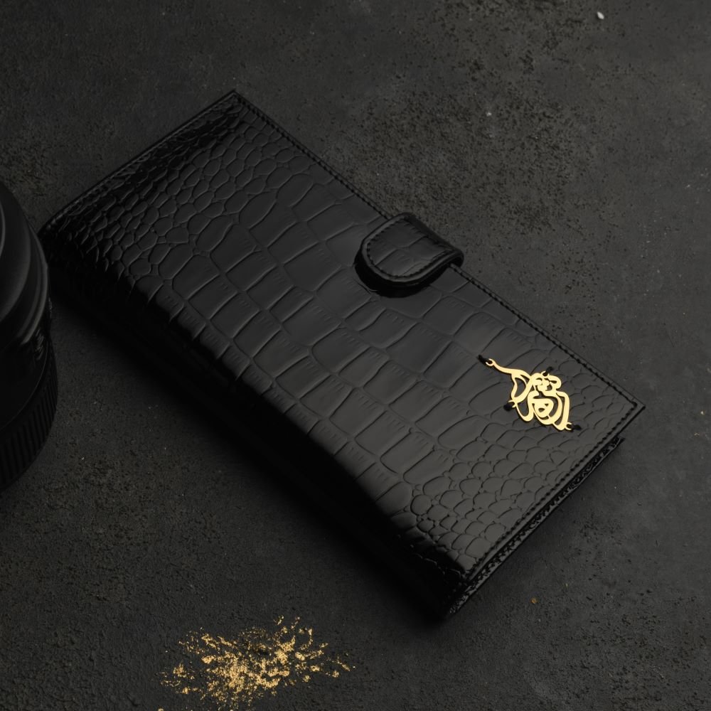 کیف موبایل طلا چرم اسم شراره