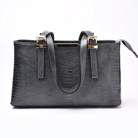 کیف زنانه مجلسی طرح ترنم چرم لیزارد طوسی C1/D3