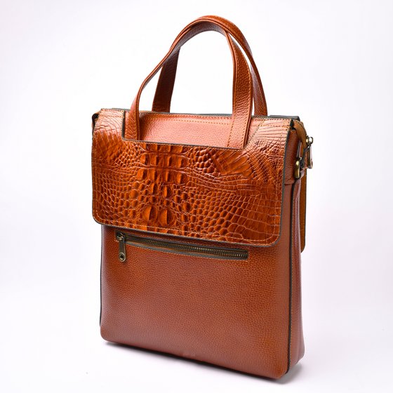 کیف اداری مردانه طرح مینی سپهر چرم فلوتر عسلی