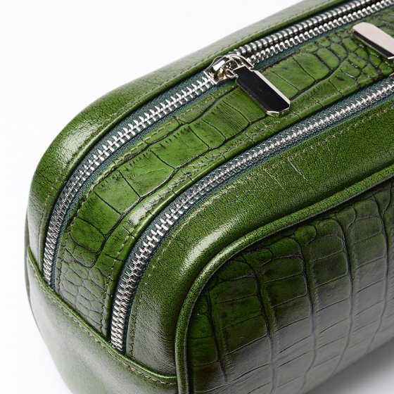 کیف دستی مردانه طرح دیزل کوچک چرم کروکودیل سبز