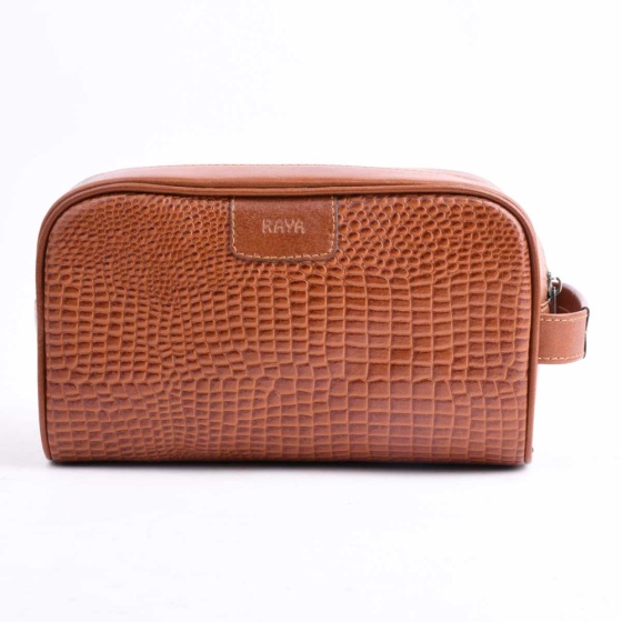 کیف دستی مردانه طرح دیزل بزرگ چرم کروکودیل عسلی F1