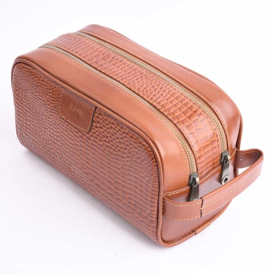 کیف دستی مردانه طرح دیزل چرم کروکودیل عسلی