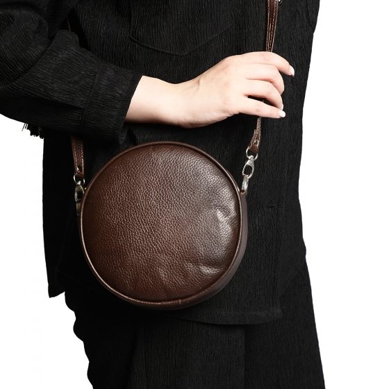 کیف دوشی دخترانه طرح سوگند چرم فلوتر قهوه ای