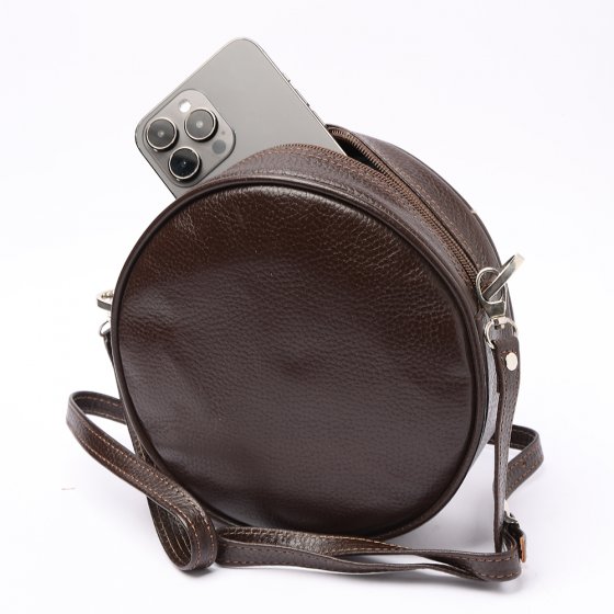 کیف دوشی دخترانه طرح سوگند چرم فلوتر قهوه ای