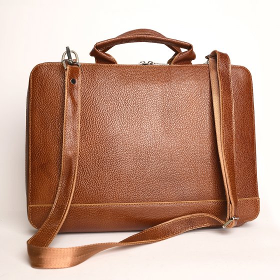 کیف اداری طرح مارسی چرم فلوتر عسلی