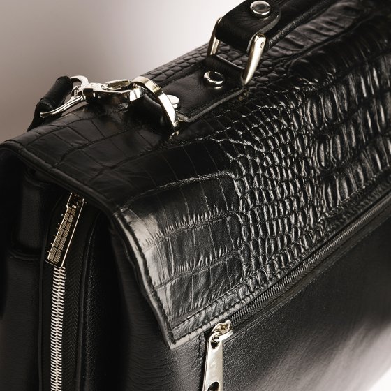 کیف دیپلمات طرح معین چرم ساده مشکی