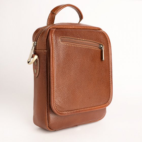 کیف کراس بادی مردانه طرح فارا چرم فلوتر عسلی