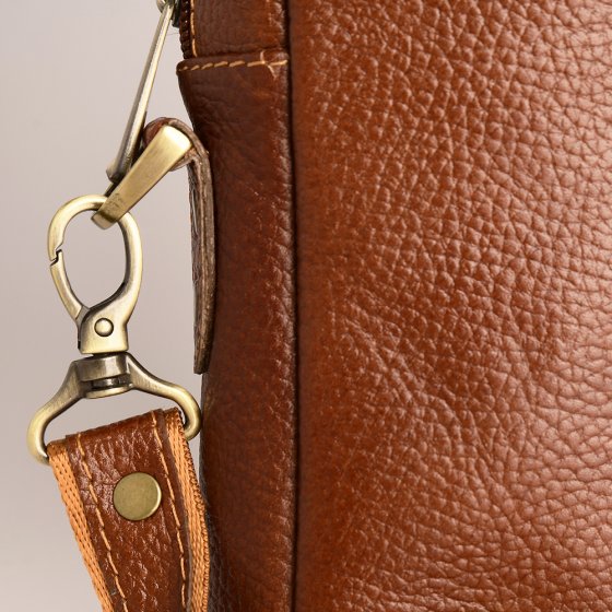 کیف کراس بادی مردانه طرح فارا چرم فلوتر عسلی