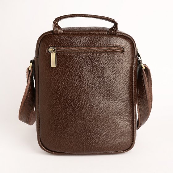 کیف کراس بادی مردانه طرح فارا چرم فلوتر قهوه ای