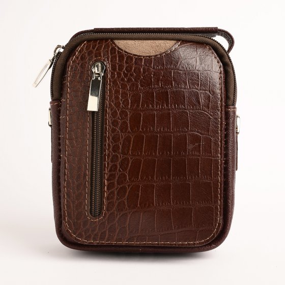 کیف کراس بادی مردانه طرح آیریک چرم فلوتر قهوه ای B2