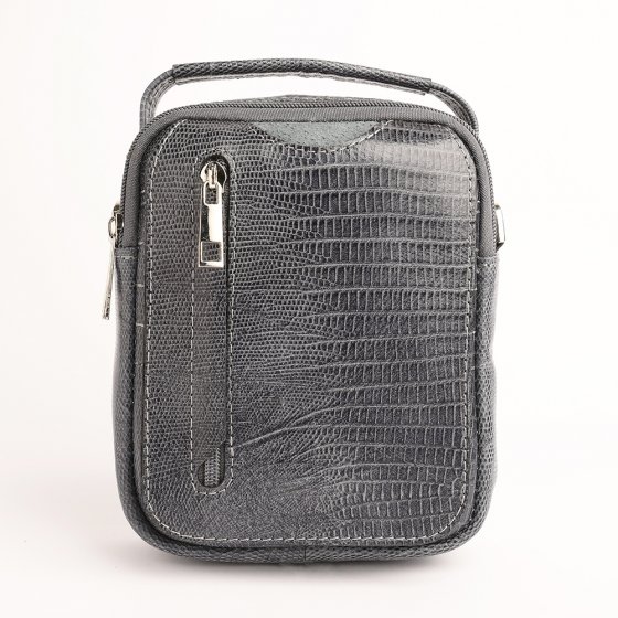 کیف کراس بادی مردانه طرح آیریک چرم لیزارد طوسی D1