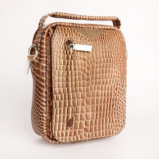 کیف کراس بادی مردانه طرح آیریک چرم کروکودیل کرم