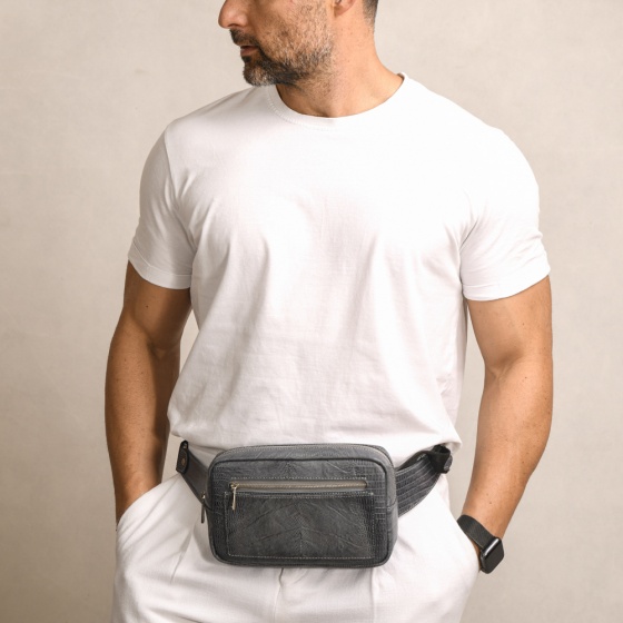 کیف کمری طرح داریوش چرم لیزارد طوسی