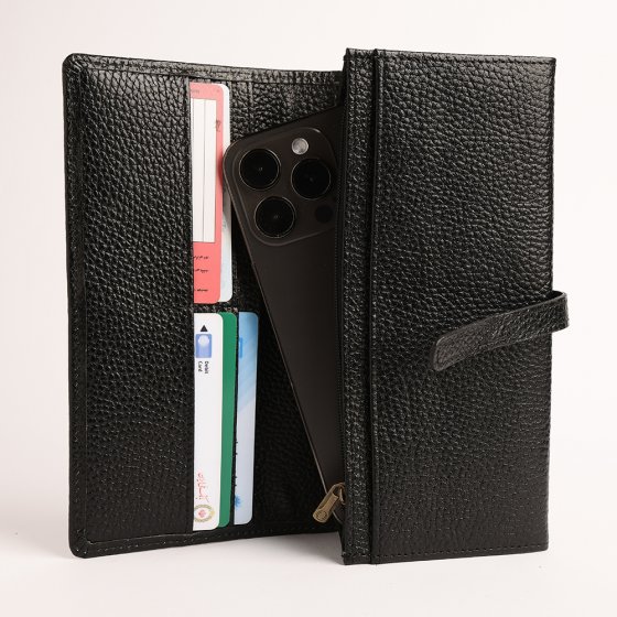 کیف دستی زنانه طرح هینا چرم فلوتر مشکی