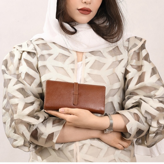 کیف دستی زنانه طرح هینا چرم فلوتر عسلی