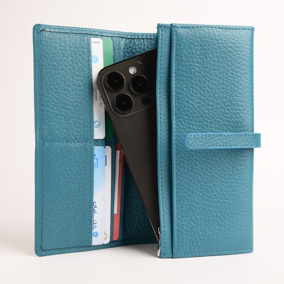 کیف دستی زنانه طرح هینا چرم فلوتر آبی