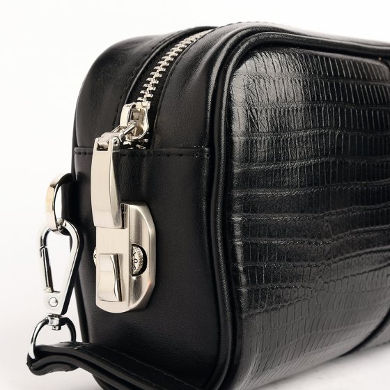 کیف پاسپورتی طرح سزار چرم لیزارد مشکی