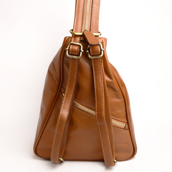 کیف زنانه مجلسی طرح آنیتا چرم ساده عسلی