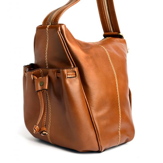 کیف زنانه مجلسی طرح آنیتا چرم ساده عسلی