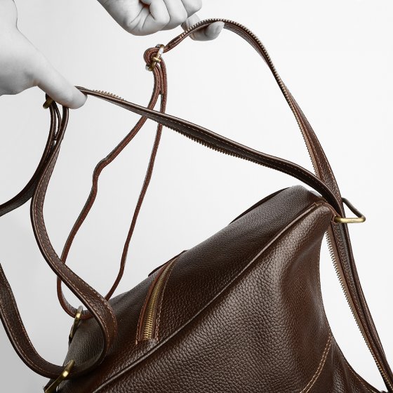 کیف زنانه مجلسی طرح آنیتا چرم فلوتر قهوه ای