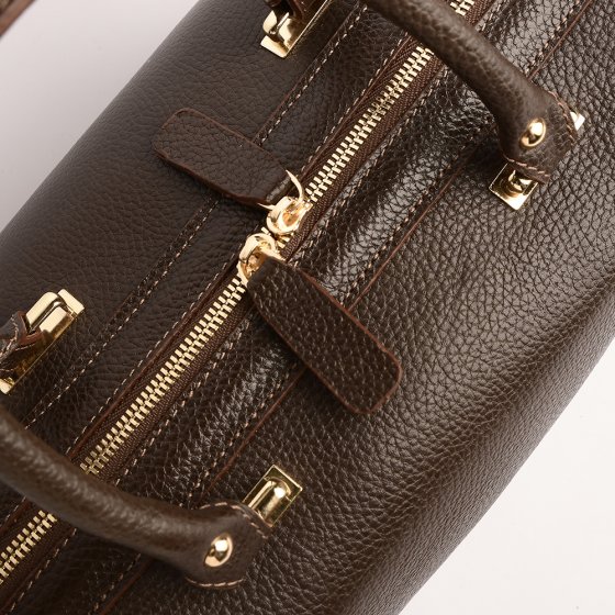 کیف زنانه مجلسی طرح ماهور چرم فلوتر قهوه ای