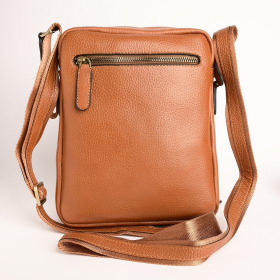 کیف کراس بادی مردانه طرح هامون چرم فلوتر عسلی