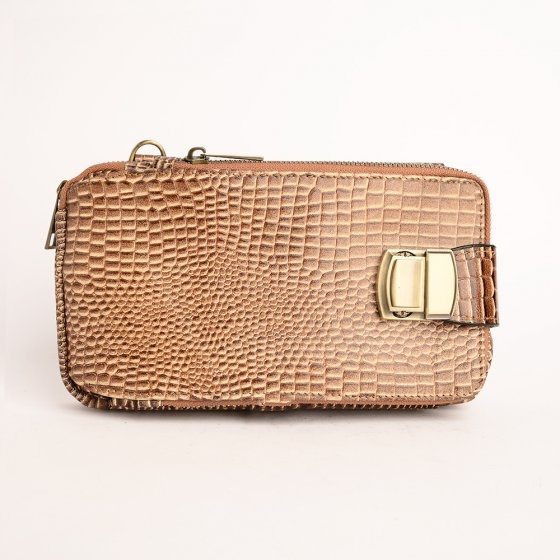 کیف کراس بادی مردانه طرح آگرین چرم کروکودیل کرم