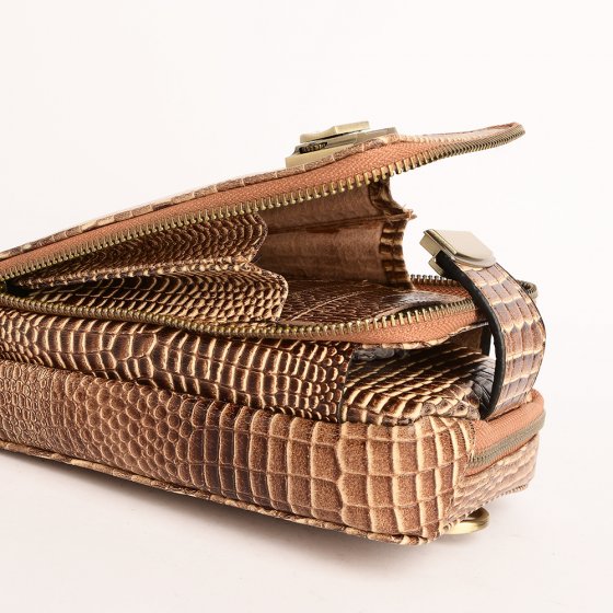 کیف کراس بادی مردانه طرح آگرین چرم کروکودیل کرم