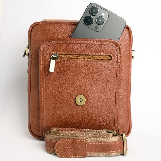 کیف کراس بادی مردانه طرح آرشام چرم فلوتر عسلی