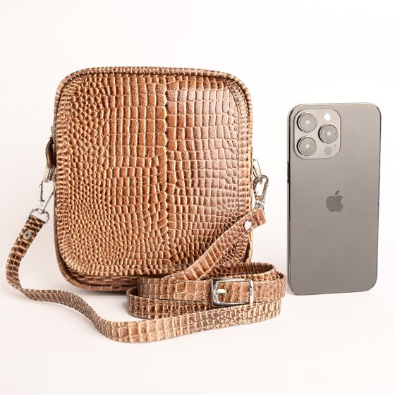 کیف کراس بادی مردانه طرح کایسر چرم کروکودیل کرم