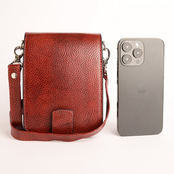 کیف کراس بادی مردانه طرح شاهان چرم فلوتر زرشکی